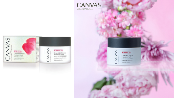 CANVAS玫瑰滋潤補濕睡眠面膜 $595/50ml秋冬的乾燥問題令肌膚缺水的女生帶來不少困擾，CANVAS玫瑰滋潤補濕睡眠面膜，是用家口碑大讚的明星產品。睡前使用，起床時可以看得到肌膚一夜間飲飽水，